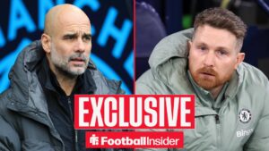 Calum McFarlane on right Pep Guardiola on left