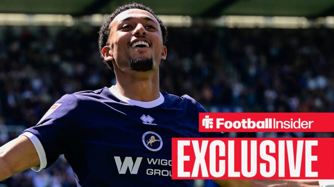Millwall winger Femi Azeez celebrates