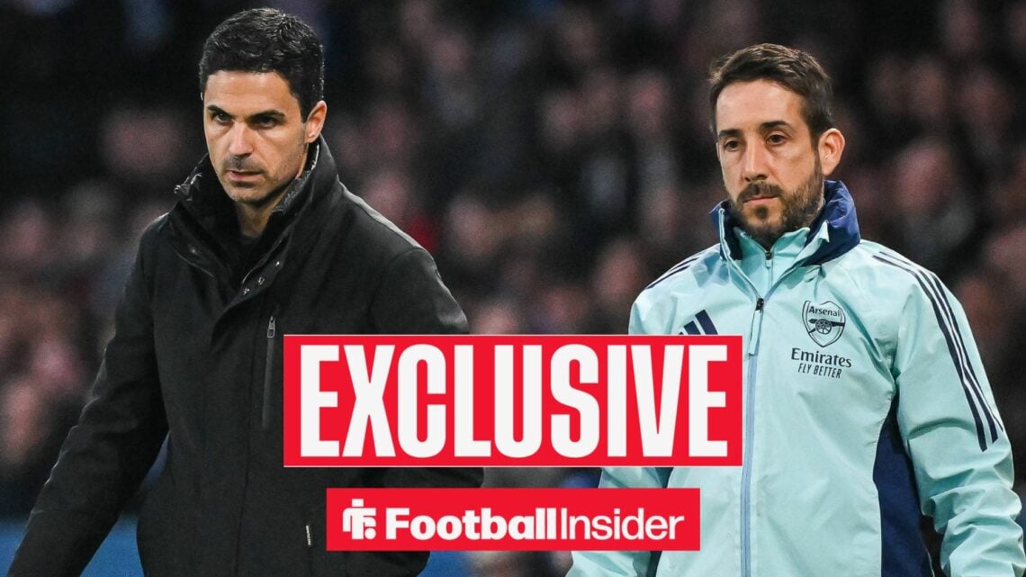 Arsenal manager Mikel Arteta and coach Nicolas Jover