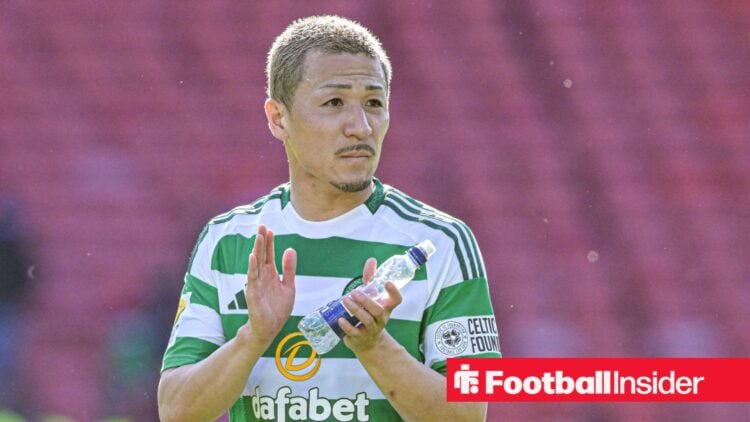 Celtic striker Daizen Maeda claps