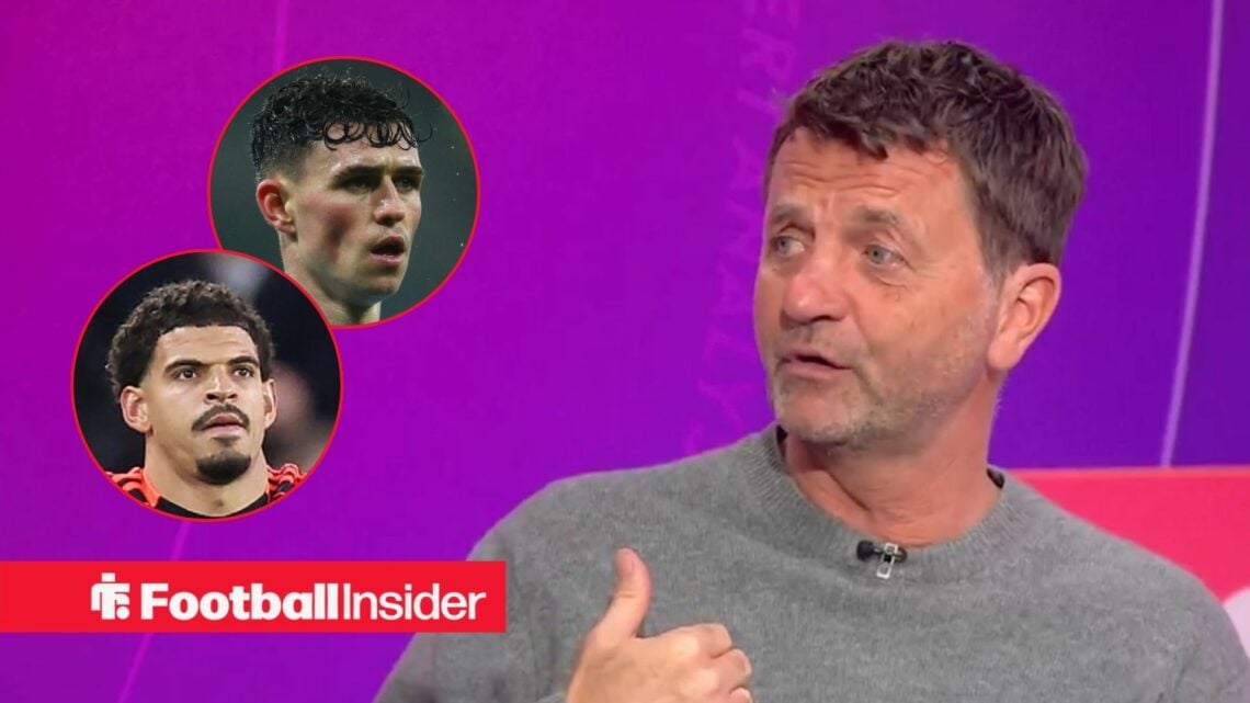 Former Tottenham manager Tim Sherwood with Morgan Gibbs-White and Phil Foden inset