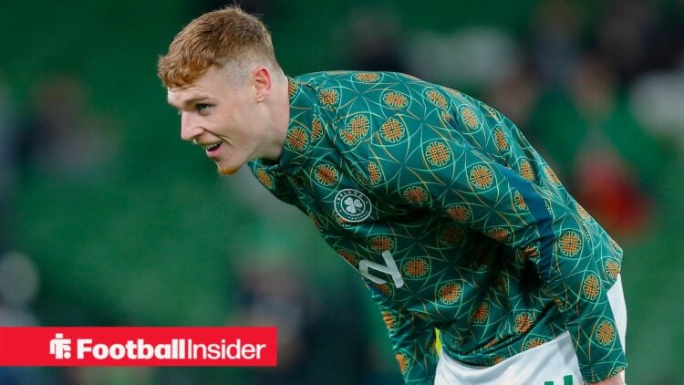 Ireland defender Jake O'Brien smiles