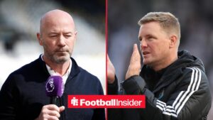 Newcastle United manager Eddie Howe with former striker Alan Shearer