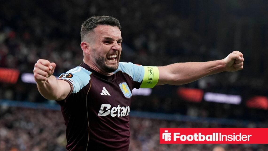Aston Villa midfielder John McGinn celebrates