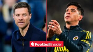 Chelsea manager Xabi Alonso with Fenerbahce midfielder Edson Alvarez