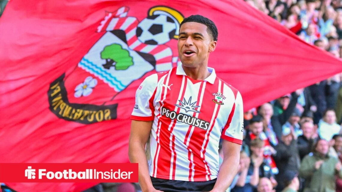 Southampton midfielder Shea Charles celebrates