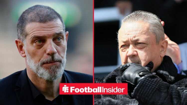 West Ham chairman David Sullivan with former manager Slaven Bilic