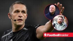 PGMOL official Craig Pawson / Liverpool manager Arne Slot / Chelsea interim manager Calum McFarlane