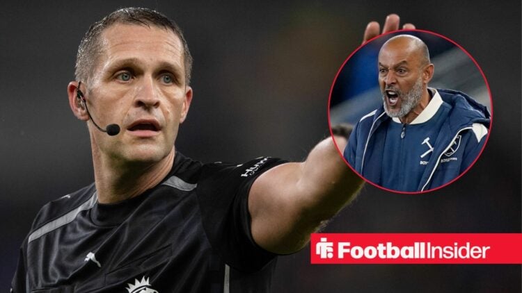 Referee Craig Pawson during the Premier League match between Everton and Tottenham Hotspur at Hill Dickinson Stadium on October 26, 2025 / 29th Sep...