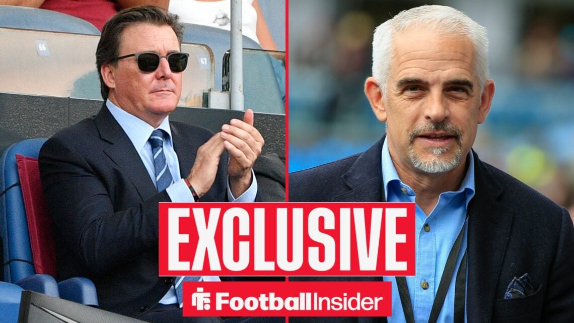 Everton owner Dan Friedkin alongside Burnley owner Alan Pace