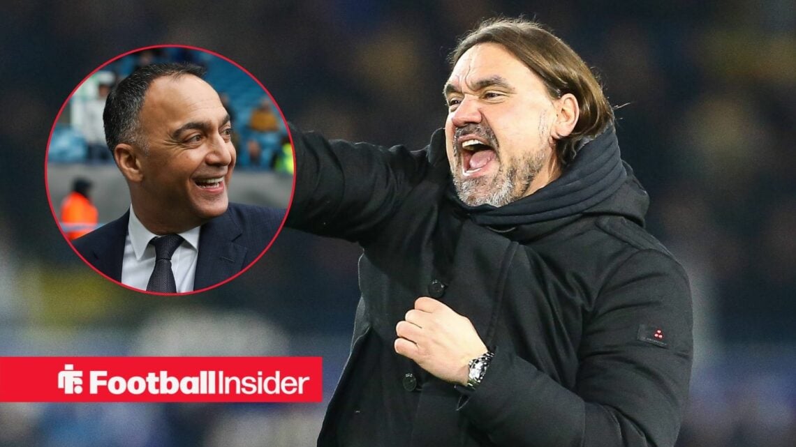 Daniel Farke with Paraag Marathe included in a circular inset