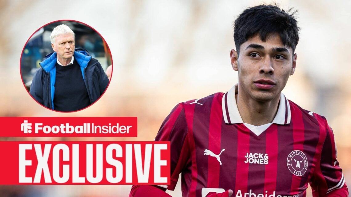 26th, April 2026. Dario Osorio of FC Midtjylland seen during the 3F Superliga match between Aarhus GF and FC Midtjylland at Ceres Park Vejlby in Aa...