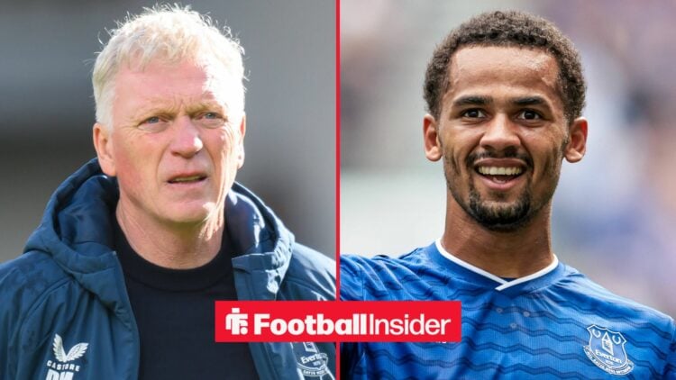 David Moyes alongside Iliman Ndiaye