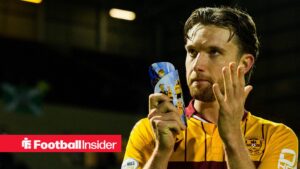 Elliott Watt clapping in Motherwell top