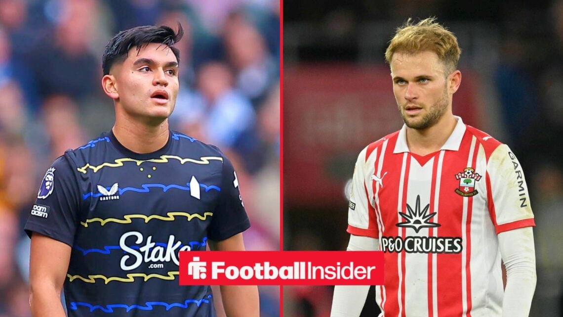 Split image of Everton midfielder Carlos Alcaraz and Southampton star Leo Scienza