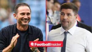 Frank Lampard on the sidelines with Coventry, with Steven Gerrard at Rangers