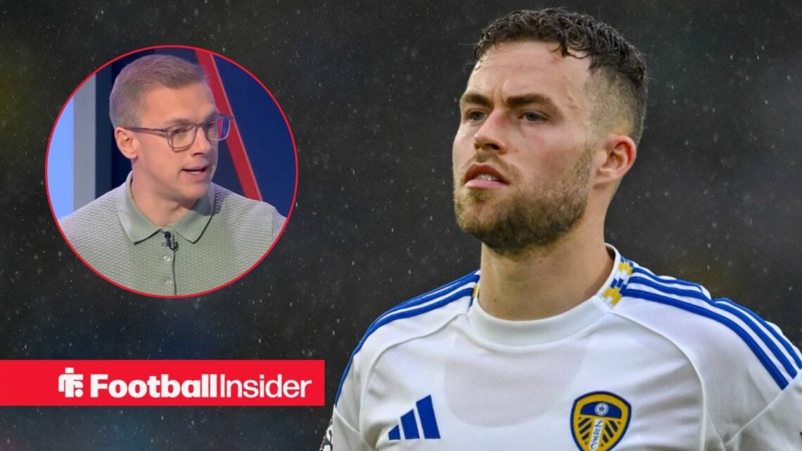 Leeds United defender Gabriel Gudmundsson in 2025-26 / Stephen Warnock speaking on Sky Sports