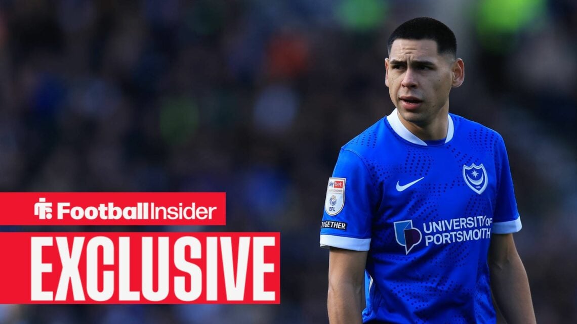 Gustavo Caballero playing for Portsmouth