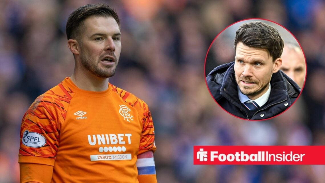 8th March 2026 Ibrox Stadium, Glasgow, Scotland Scottish Cup Football, Rangers versus Celtic Jack Butland of Rangers / Danny Rohl of Rangers during...