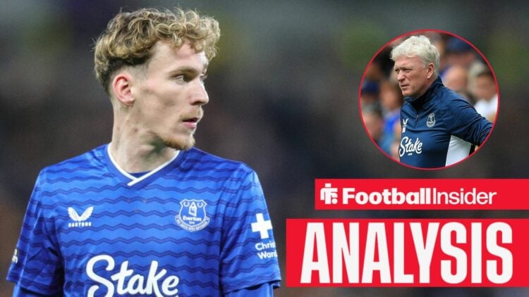 James Garner of Everton during the Premier League match Everton vs Wolverhampton Wanderers at Hill Dickinson Stadium, Liverpool, United Kingdom, 7t...