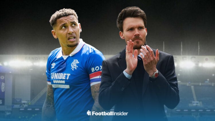 Rangers captain James Tavernier alongside manager Danny Rohl at Ibrox.