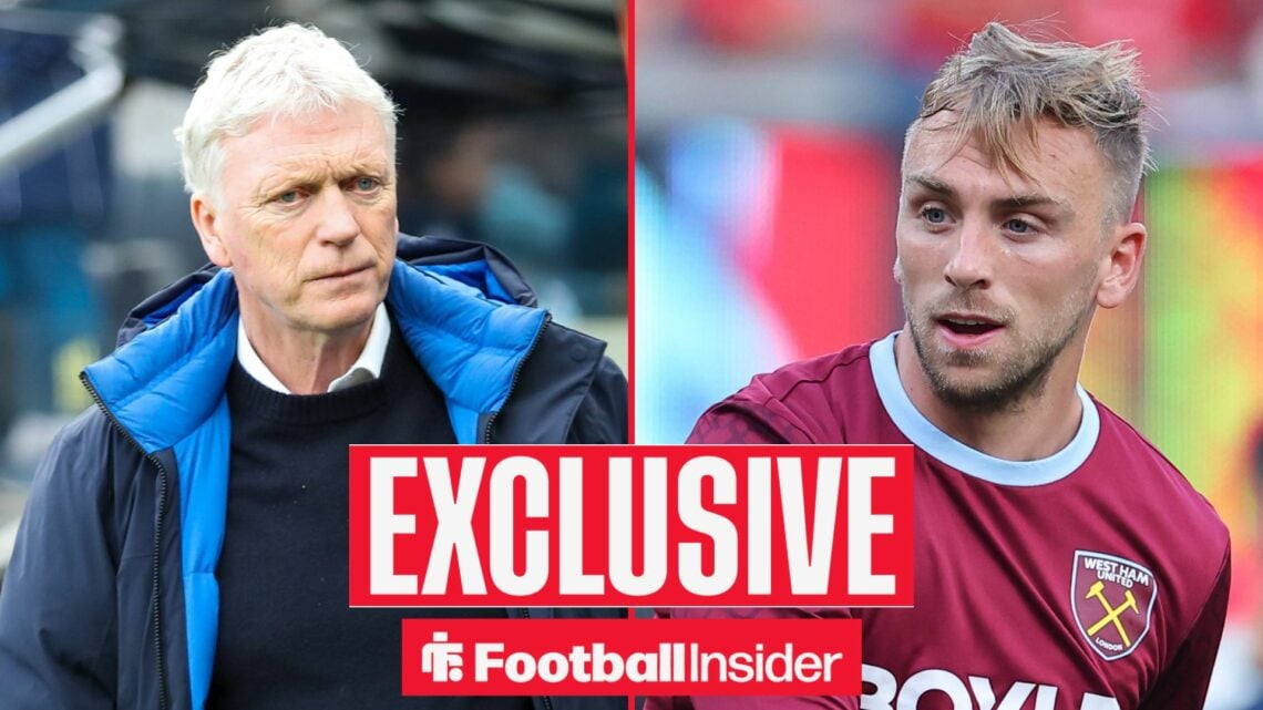 David Moyes on left Jarrod Bowen on right