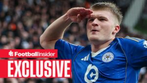 Jordan James celebrating for Leicester City