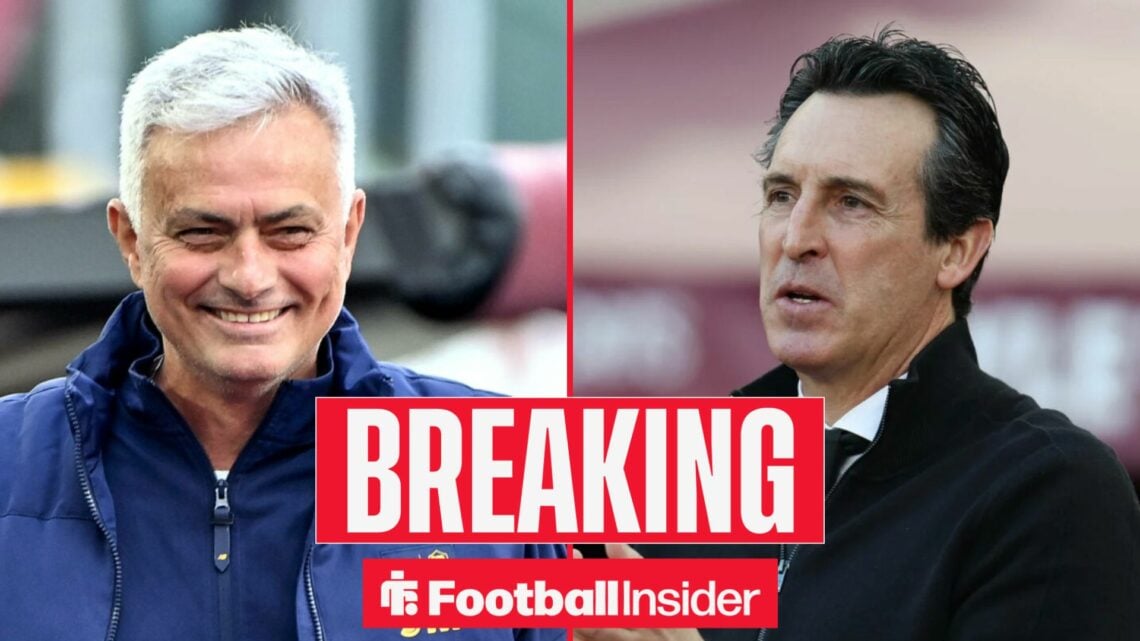 Jose Mourinho and Unai Emery on the sidelines at Fenerbahce and Aston Villa respectively