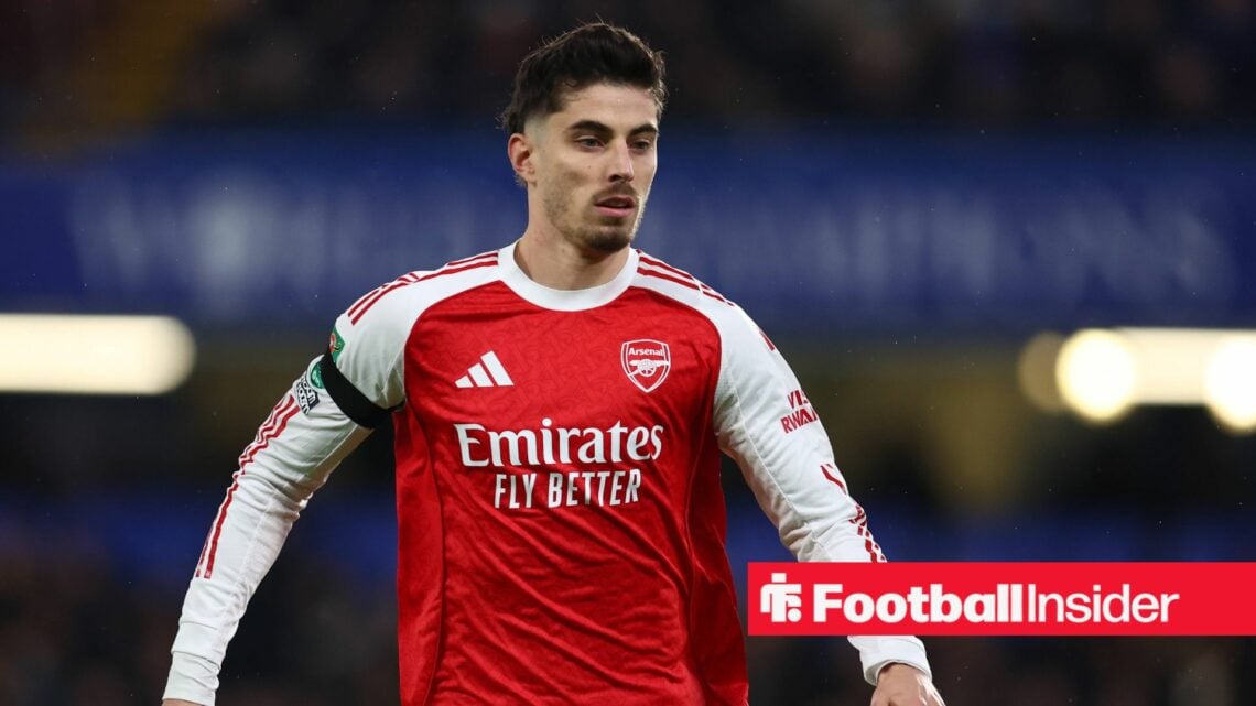 Arsenal striker Kai Havertz in action