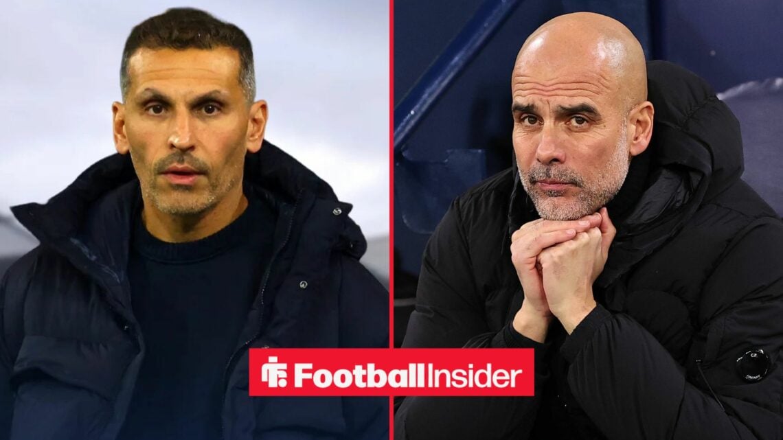 Khaldoon Al Mubarak alongside Pep Guardiola
