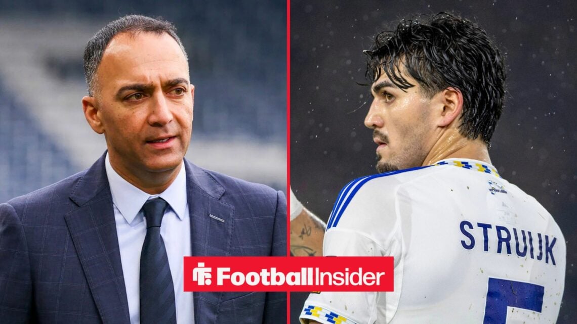 Split image of Leeds United chief Paraag Marathe and Pascal Struijk