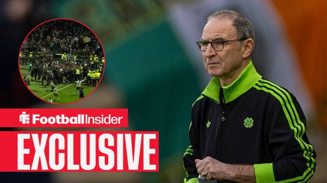 Martin O'Neill Celtic pitch invasion