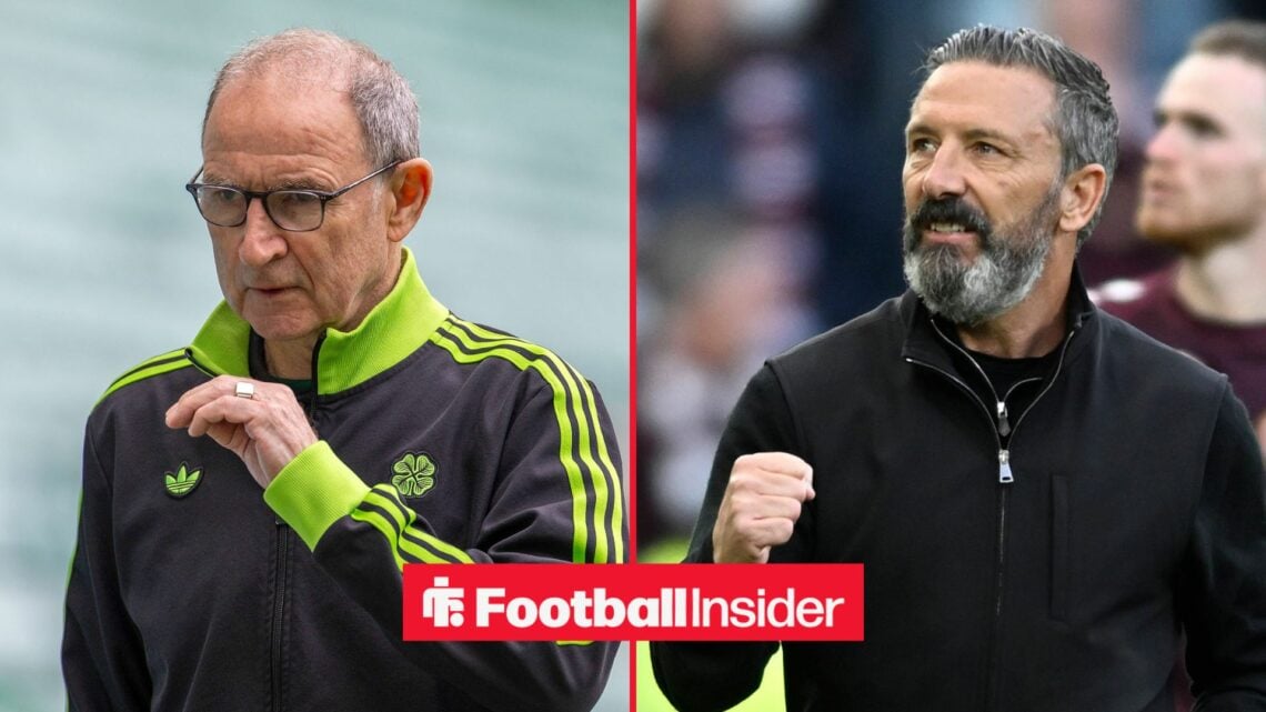 Martin O'Neill on left Derek McInnes on right