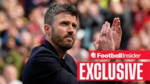 Man United manager Michael Carrick clapping the fans at Old Trafford.