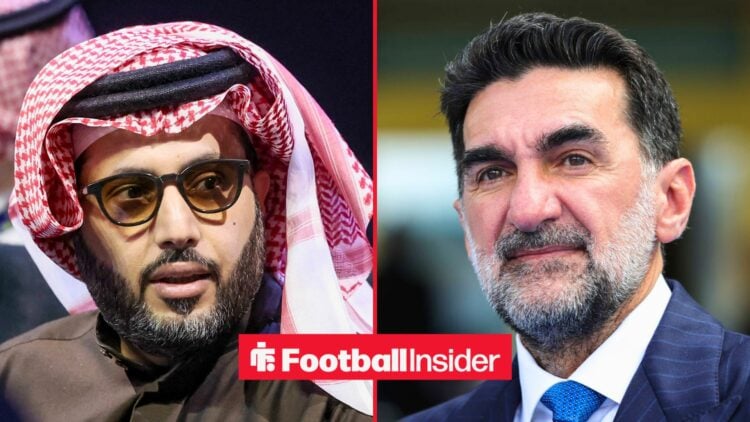 Split image of Turki Al-Sheikh and Newcastle United owner Yasir Al-Rumayyan