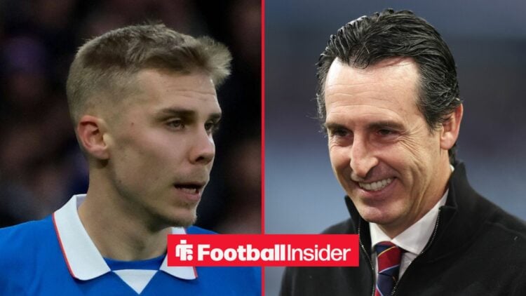 Oliver Antman on left Unai Emery on right