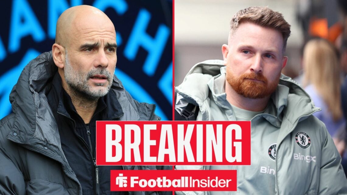 Pep Guardiola alongside Calum McFarlane