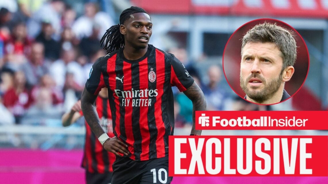 AC Milan forward Rafael Leao and Man United interim boss Michael Carrick