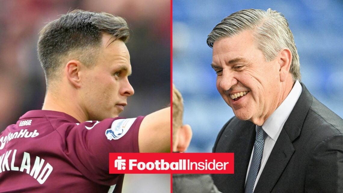 Split image of Lawrence Shankland and Rangers chairman Andrew Cavenagh
