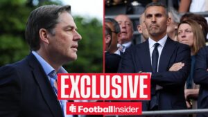 Premier League chief executive Richard Masters, alongside Man City chairman Khaldoon Al Mubarak