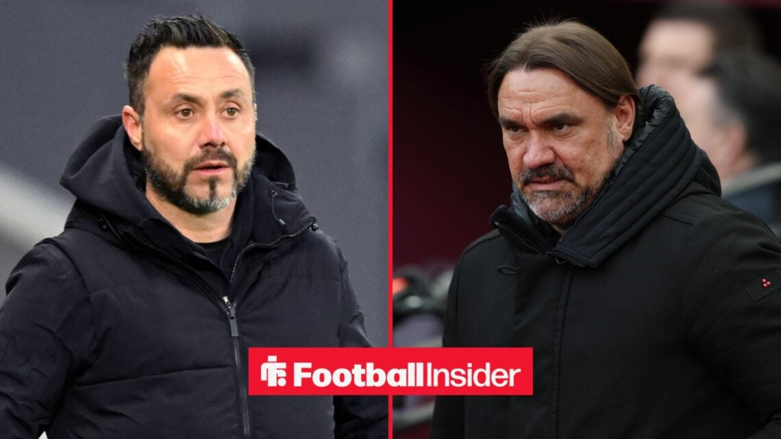 Roberto De Zerbi on left Daniel Farke on right