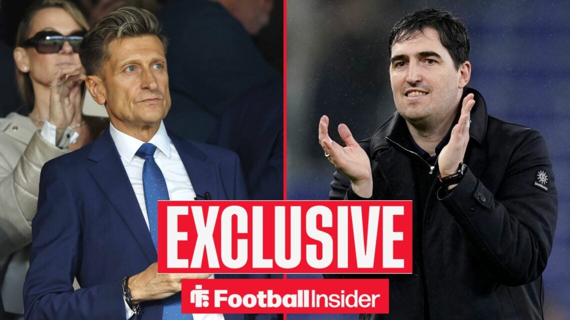 Steve Parish Crystal Palace Co Owner with Co Owner David Blitzer during the UEFA Conference league Semi Final 2nd Leg match between Crystal Palace ...