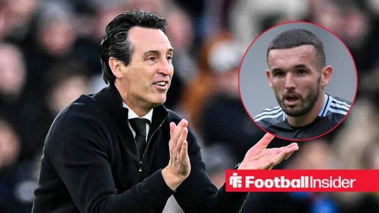 Unai Emery with John McGinn included in a circular inset