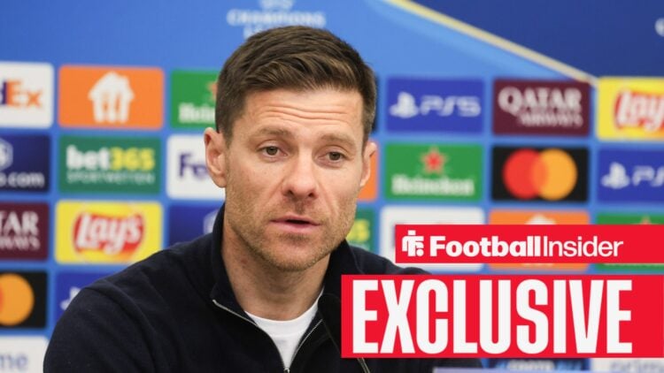 Xabi Alonso in a Champions League press conference
