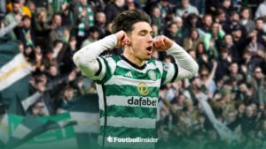 Hellas Verona striker Kieron Bowie edited into Celtic shirt