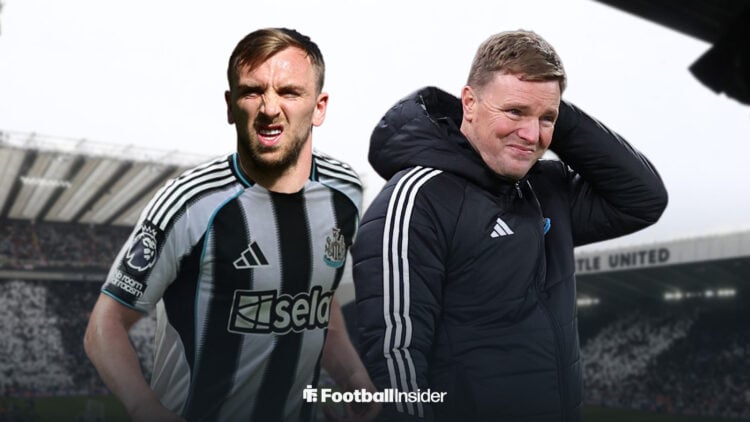 West Ham winger Jarrod Bowen edited into Newcastle shirt with Eddie Howe