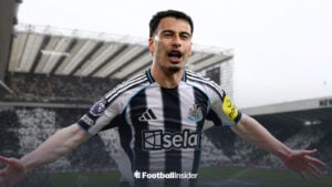 Arsenal winger Gabriel Martinelli edited into Newcastle shirt