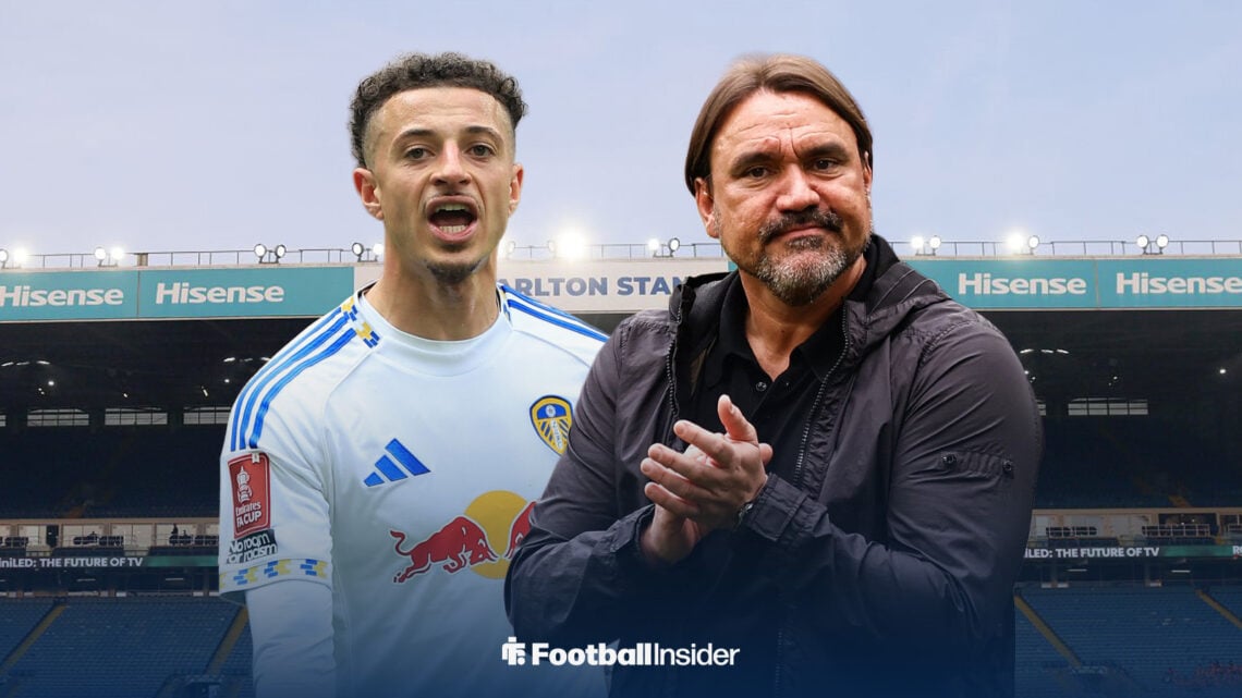 Leeds United captain Ethan Ampadu alongside manager Daniel Farke at Elland Road.