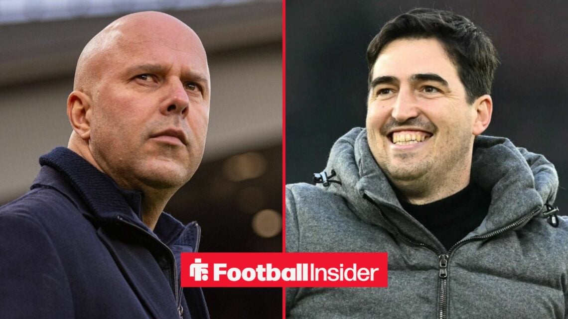 Arne Slot and Andoni Iraola on the sidelines at Liverpool and Bournemouth respectively