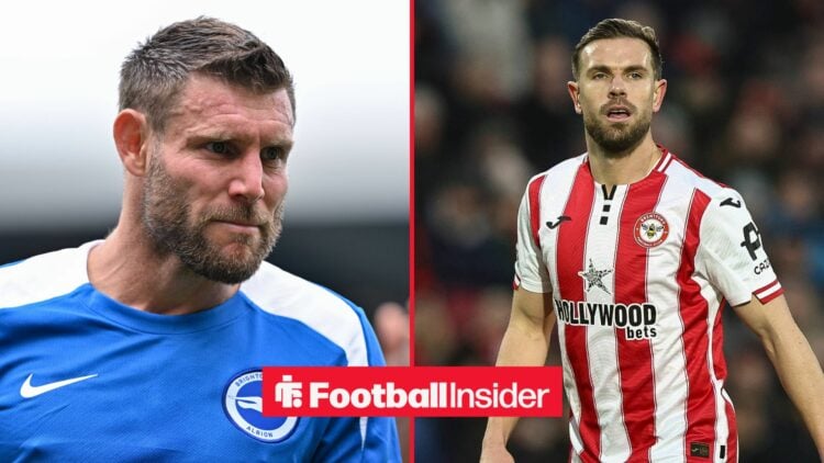 James Milner alongside Jordan Henderson